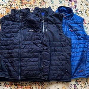 Vineyard Vines Men's Quilted Vests - Navy and Bright Blue